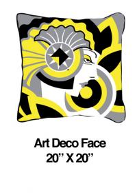 Art Deco Face Yellow